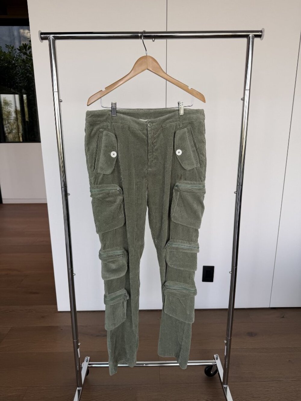 YITAI Y.T.G. Green Corduroy Cargo Pants - L